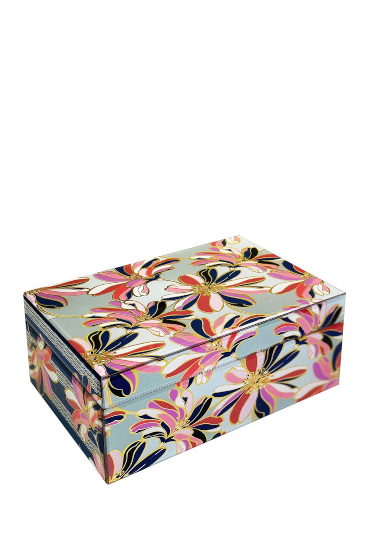 Коробка для зеркал с цветочным рисунком и полосками Trina Turk