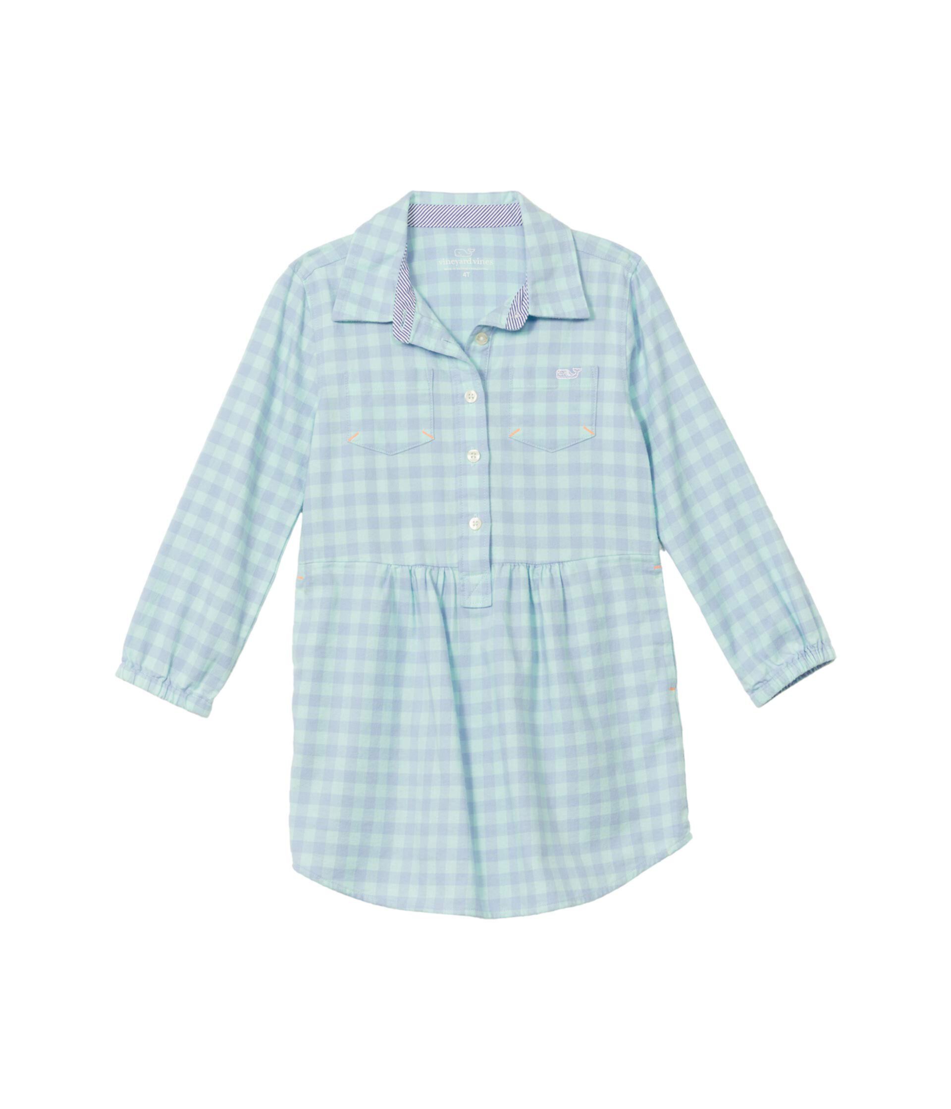 Платье-рубашка в клетку (для малышей / маленьких детей / детей старшего возраста) Vineyard Vines Kids
