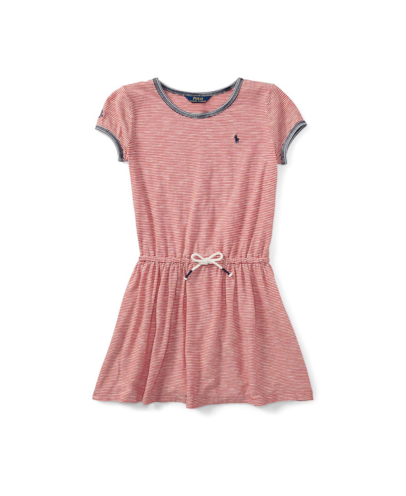 Полосатое платье-футболка из джерси для больших девочек Ralph Lauren