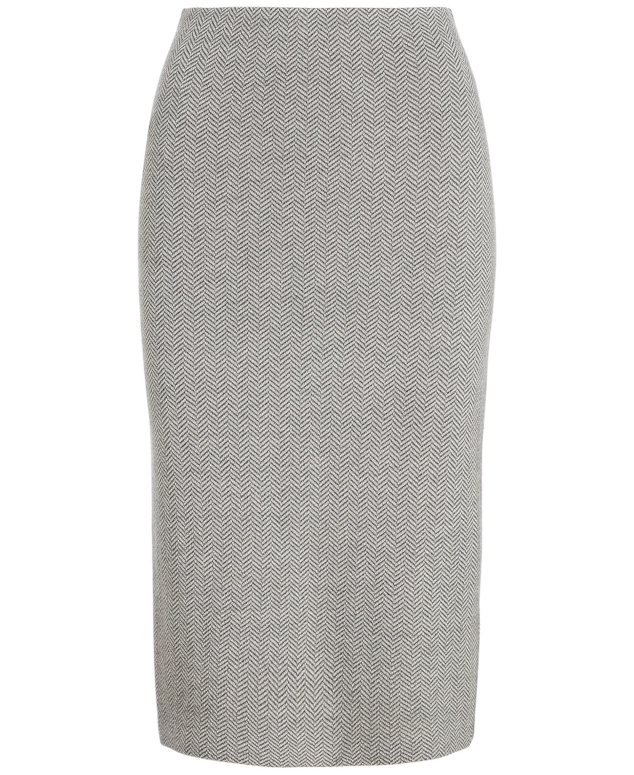 Прямая хлопковая юбка двойной вязки Ralph Lauren