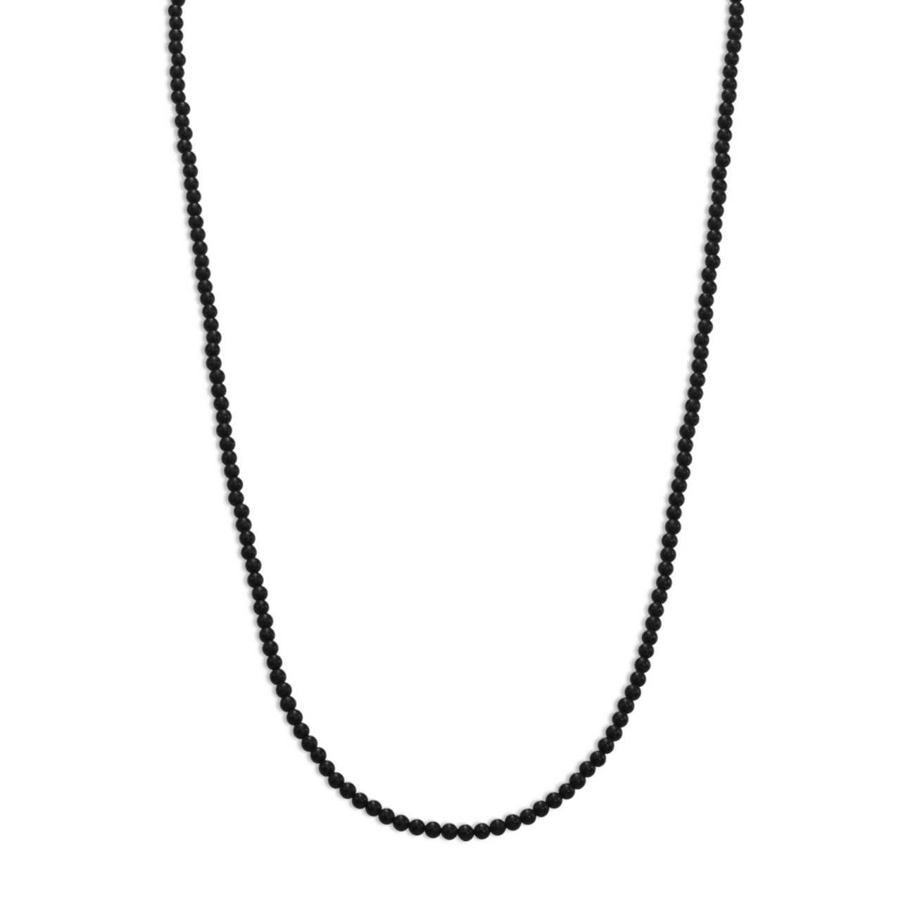 Черный оникс & amp; Ожерелье из стерлингового серебра с бусинами King Baby Studio