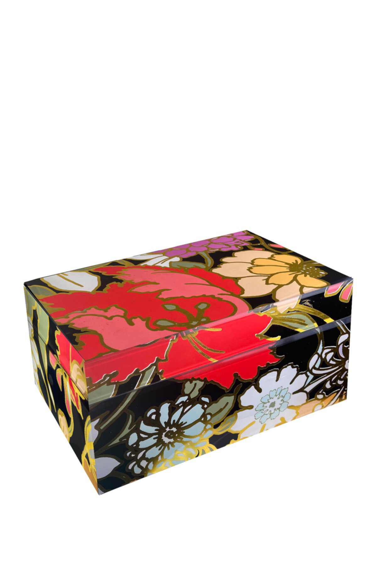 Коробка для зеркальных аксессуаров с цветочным рисунком Trina Turk