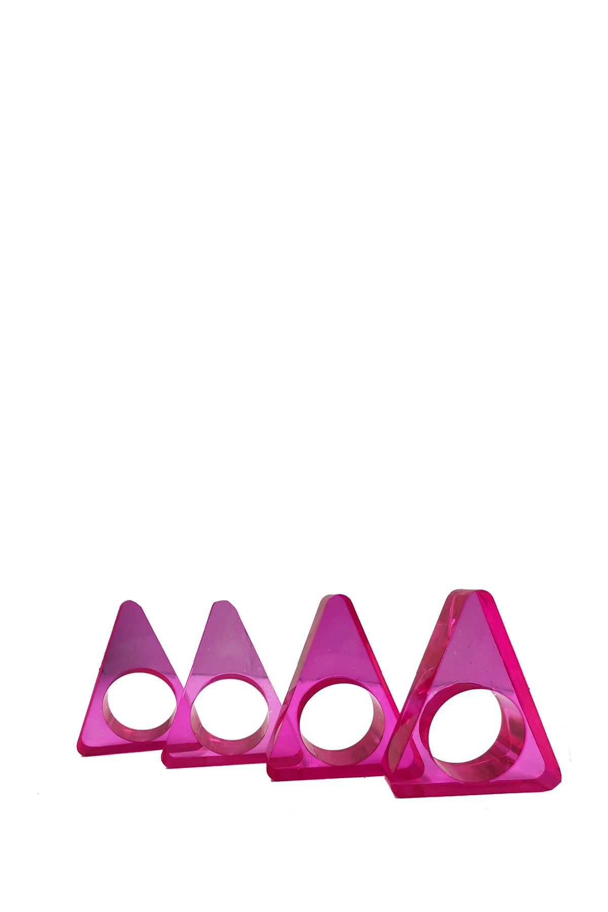 Кольцо для салфеток с неоновым розовым треугольником R16 HOME