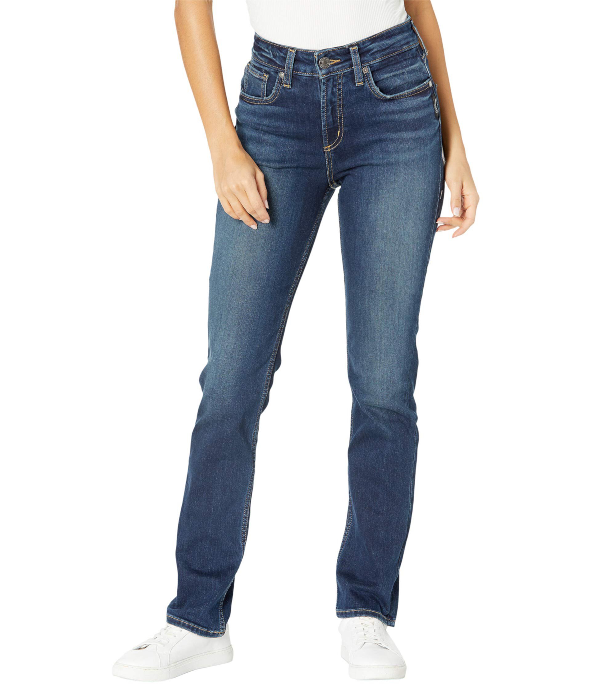 Прямые джинсы Avery с высокой посадкой и пышными формами L94443EPX495 Silver Jeans Co.