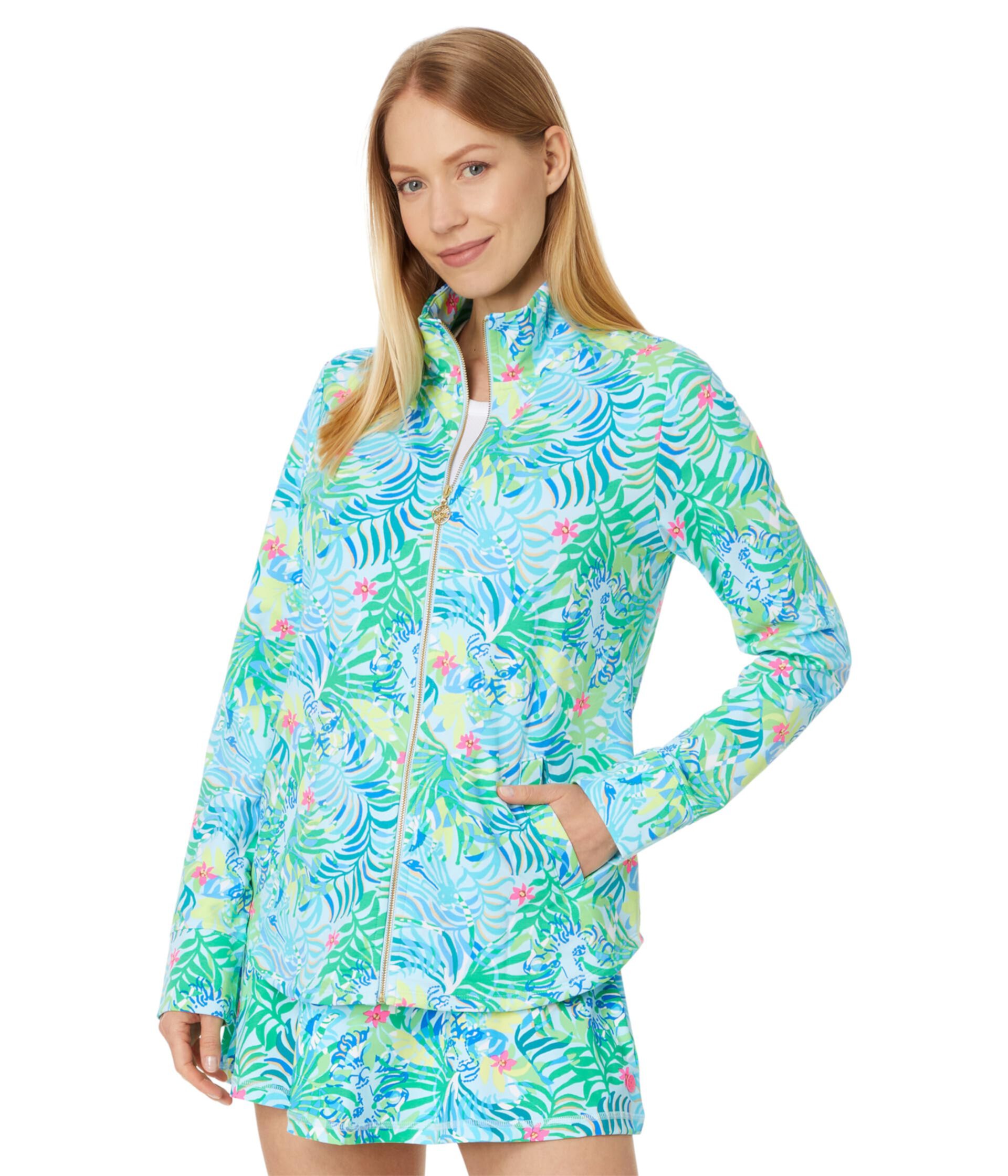 Куртка на молнии Lilly Pulitzer Leona с длинными рукавами и защитой UPF 50+ Lilly Pulitzer