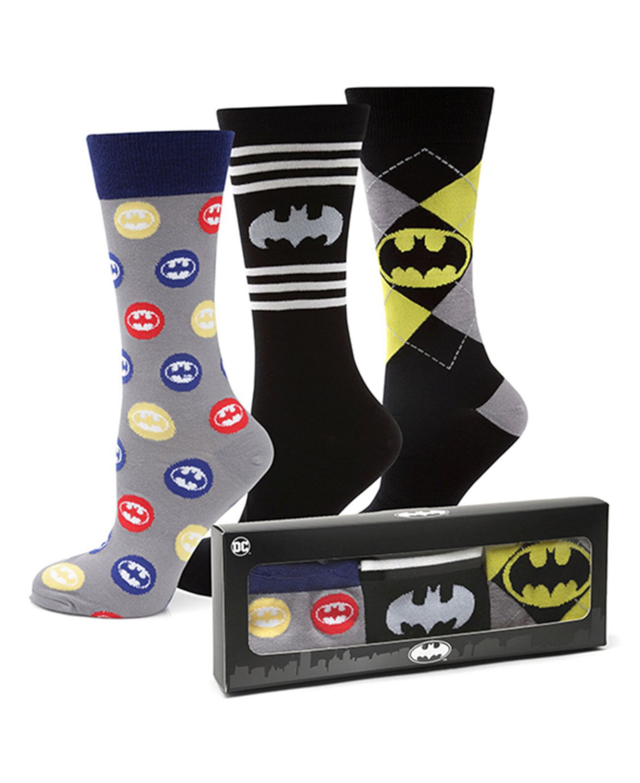 Подарочный набор мужских носков "Бэтмен", 3 шт. В упаковке DC Comics