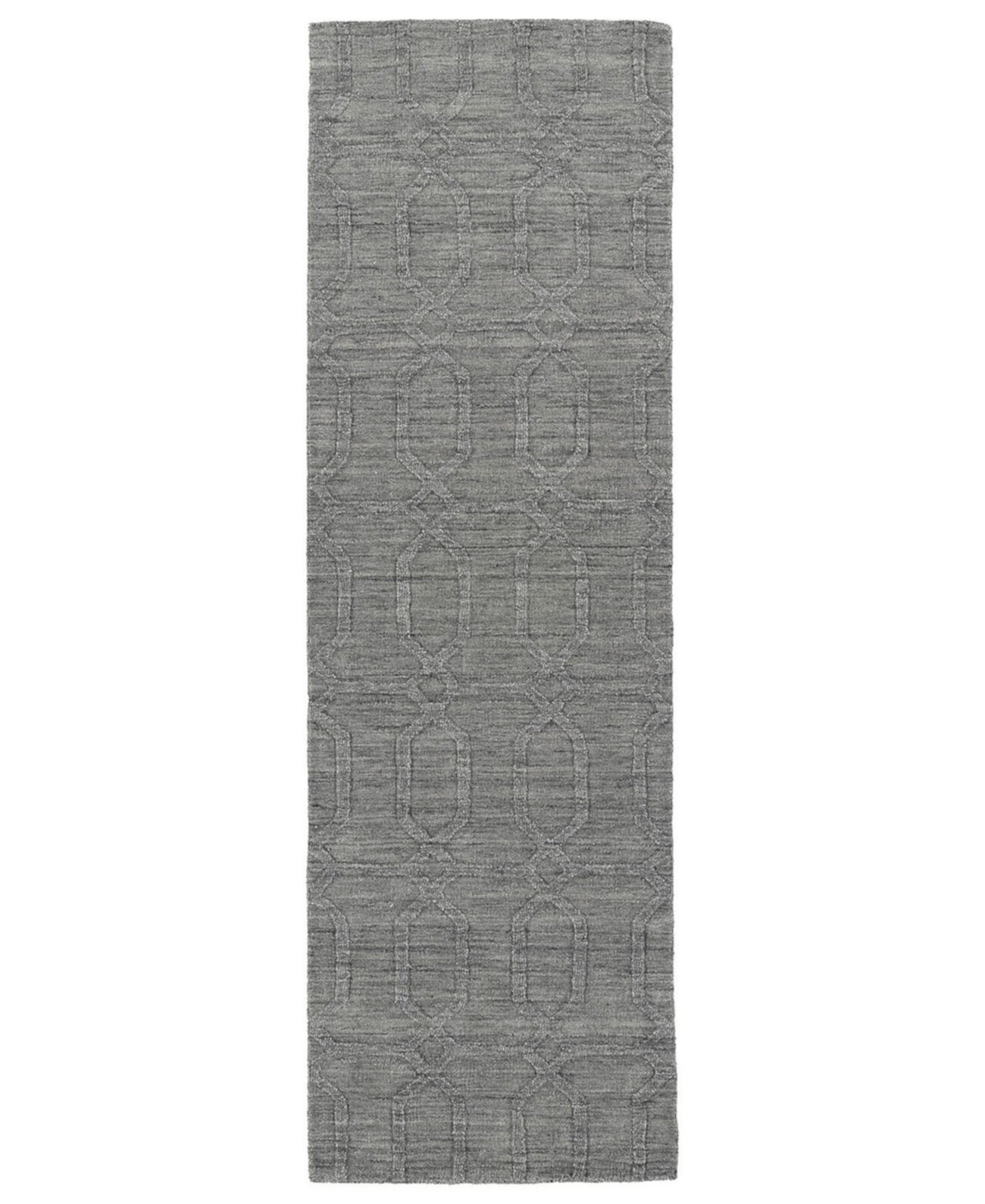 Imprints Modern IPM03-75 Серый коврик для дорожки размером 2 фута 6 x 8 футов Kaleen