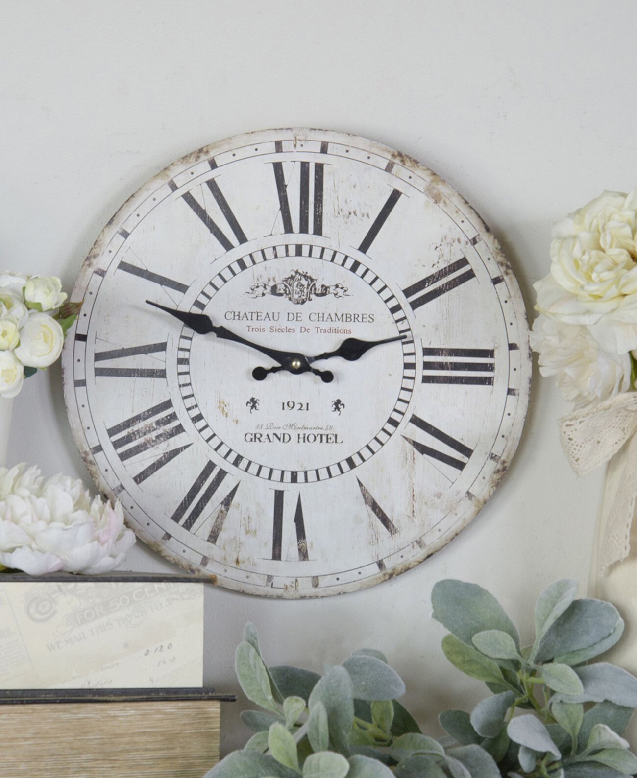 13-дюймовые круглые деревянные настенные часы VIP Home & Garden