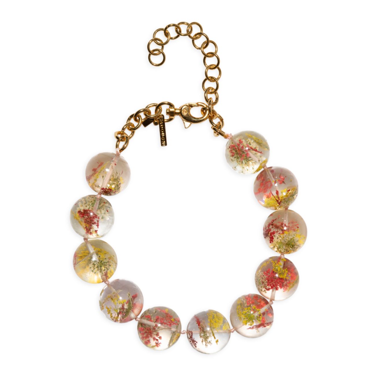 Dried Floral Beaded Necklace Lele Sadoughi