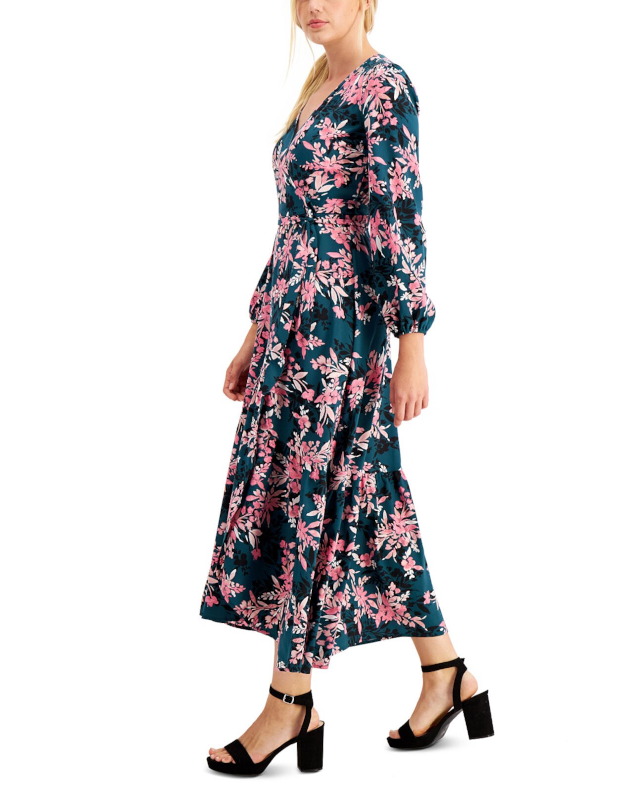 Floral-Print Wrap Maxi Dress, Created for Macy's Bar III