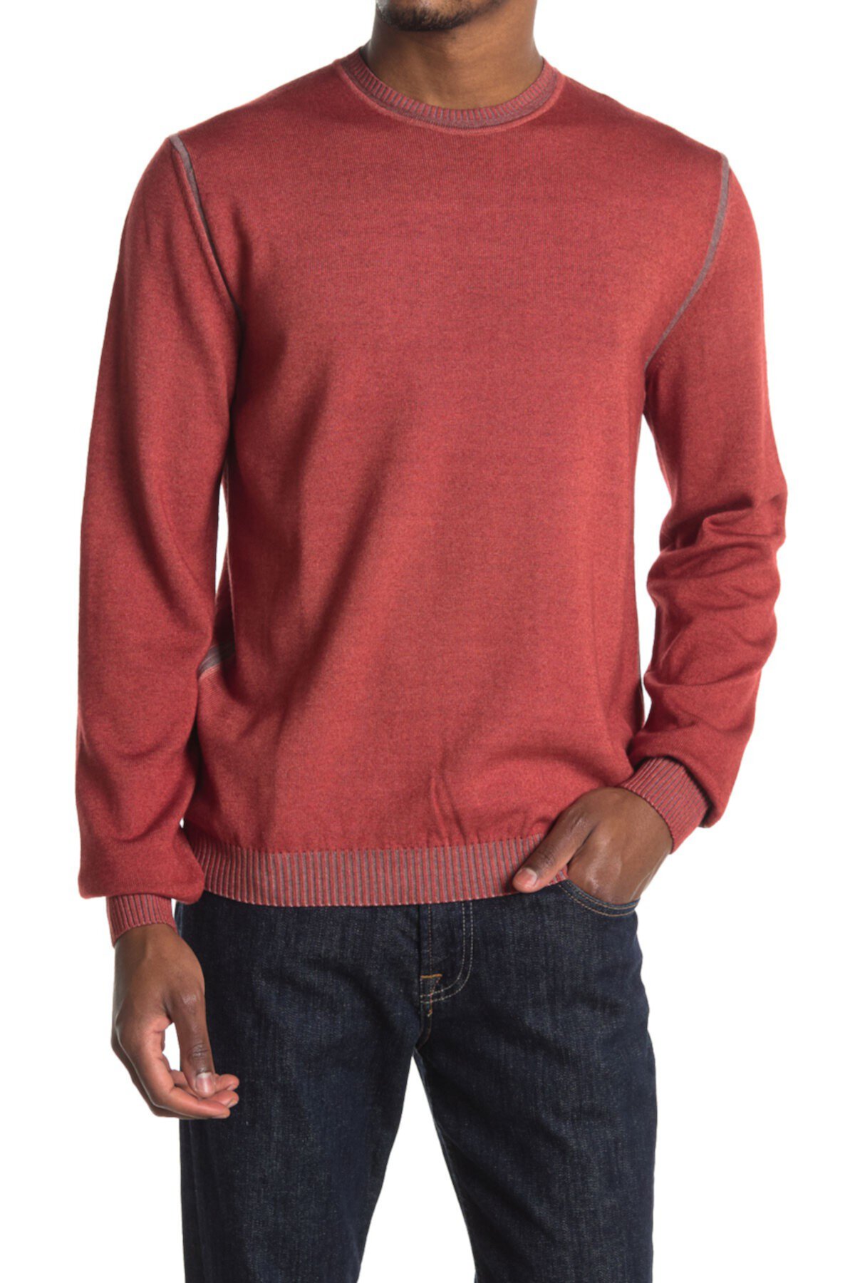 Long Sleeve Wool Blend Sweater BUGATCHI
