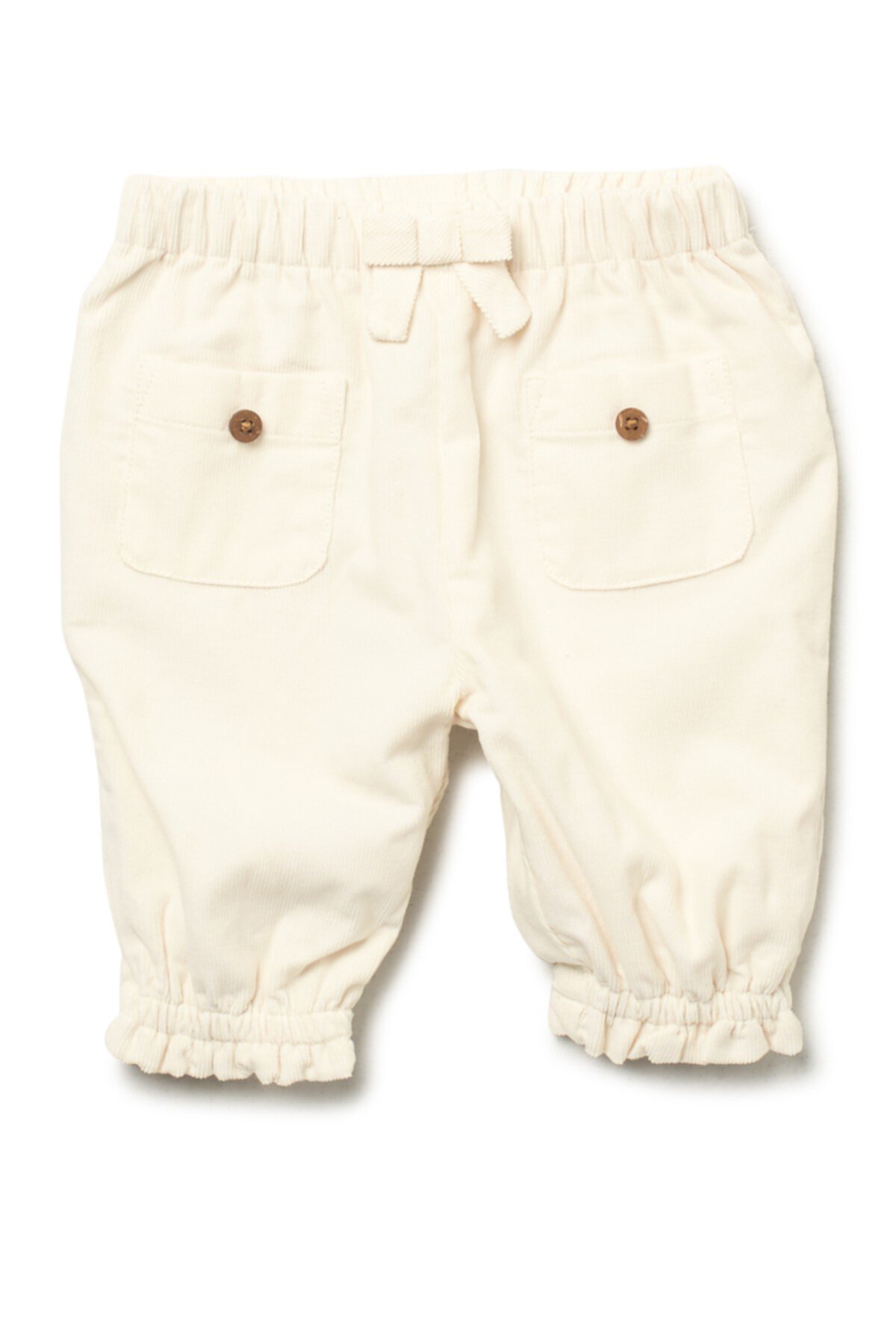 Ivory Babycord Pants With Ruffles (Baby Girls) Oliver and Rain