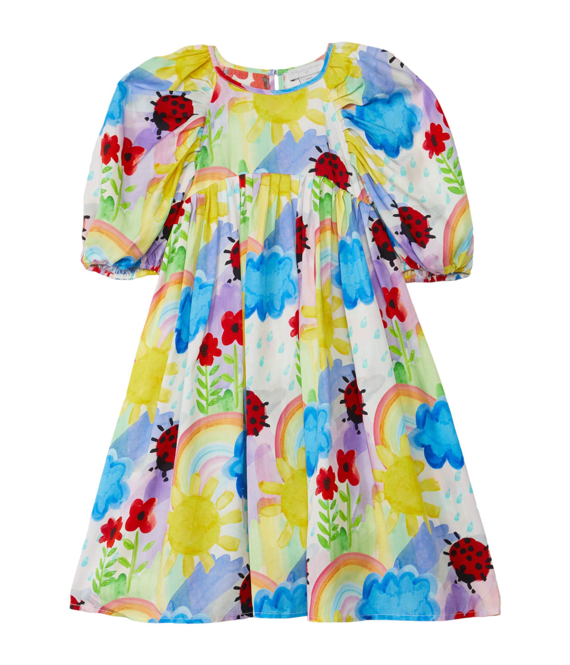 Платье Weather Paint Tencel (малыши / маленькие дети / дети старшего возраста) Stella McCartney Kids