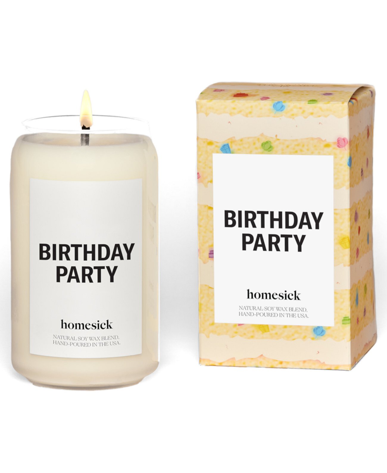 Свеча с ароматом ванили для вечеринки по случаю дня рождения, 13,75 унции. Homesick Candles