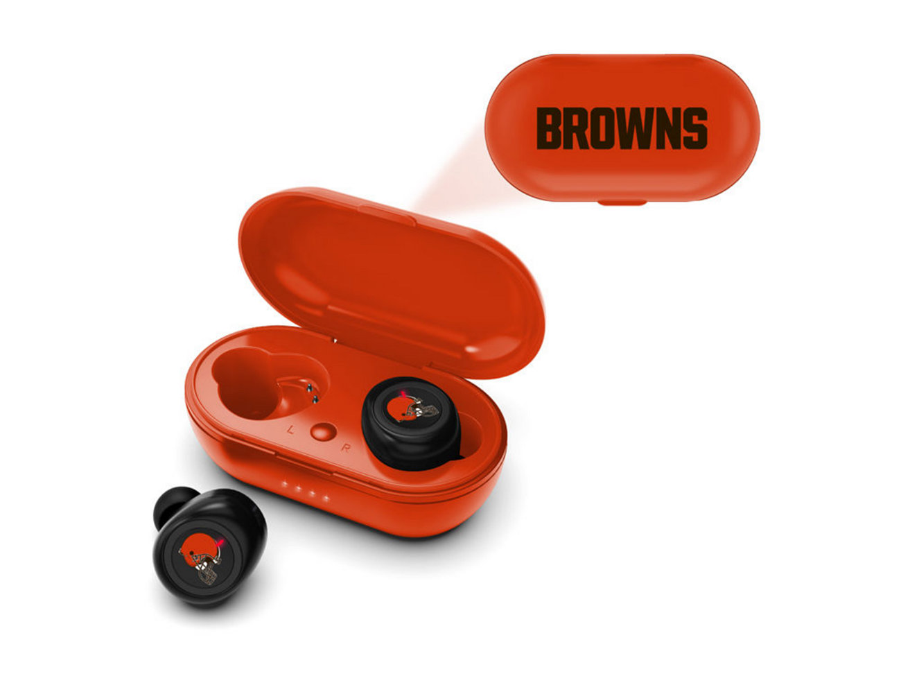 Настоящие беспроводные наушники Prime Brands Cleveland Browns Lids