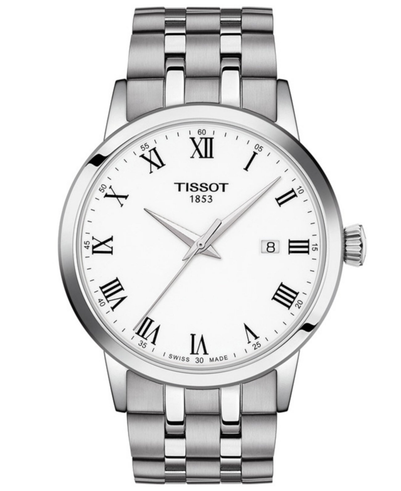 Мужские часы Swiss Classic Dream с браслетом из нержавеющей стали, 42 мм Tissot