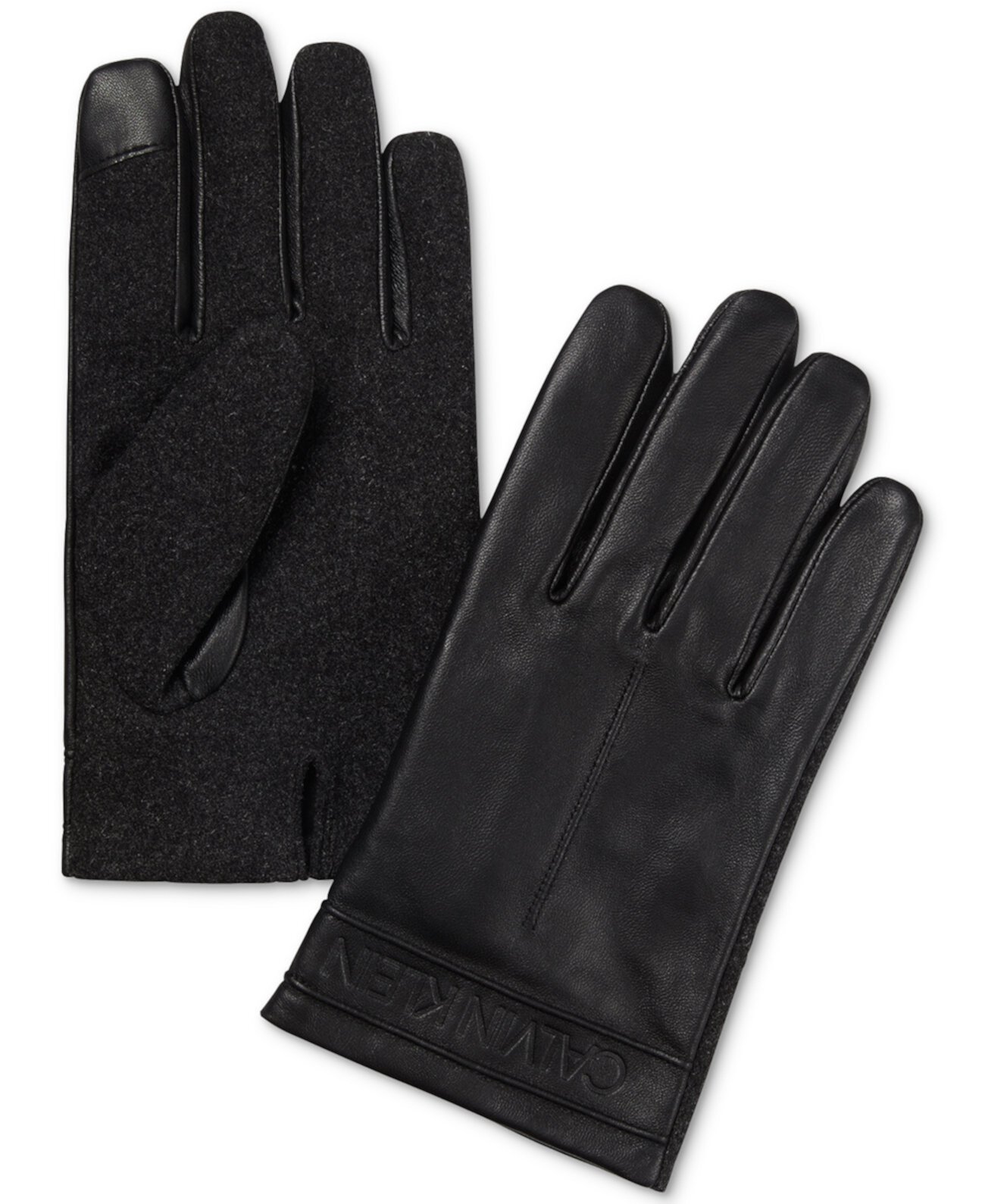 Мужские перчатки Melton для смешанной техники с сенсорным экраном Calvin Klein