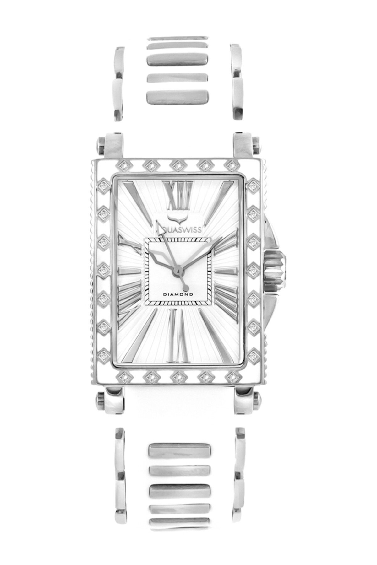 Женские часы Grace с силиконовым ремешком, 58 мм - 0,25 кт. Aquaswiss