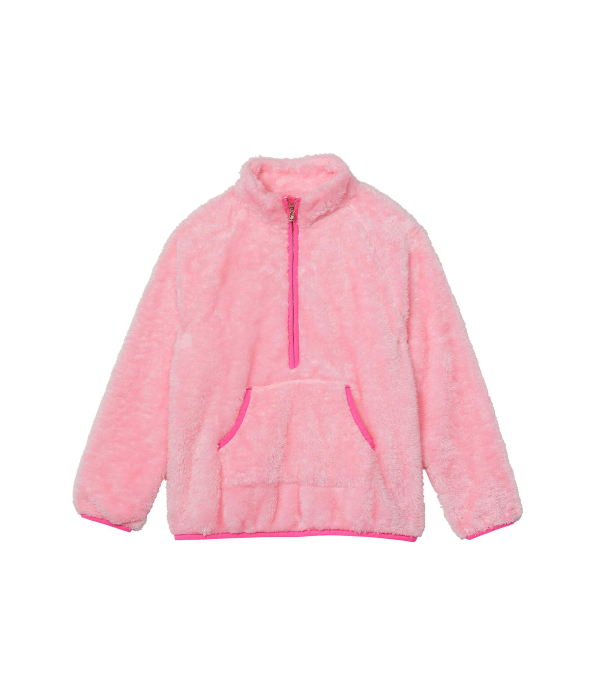 Детская куртка Sherpa Little Skipper Lilly Pulitzer с карманом-кенгуру и длинными рукавами Lilly Pulitzer Kids