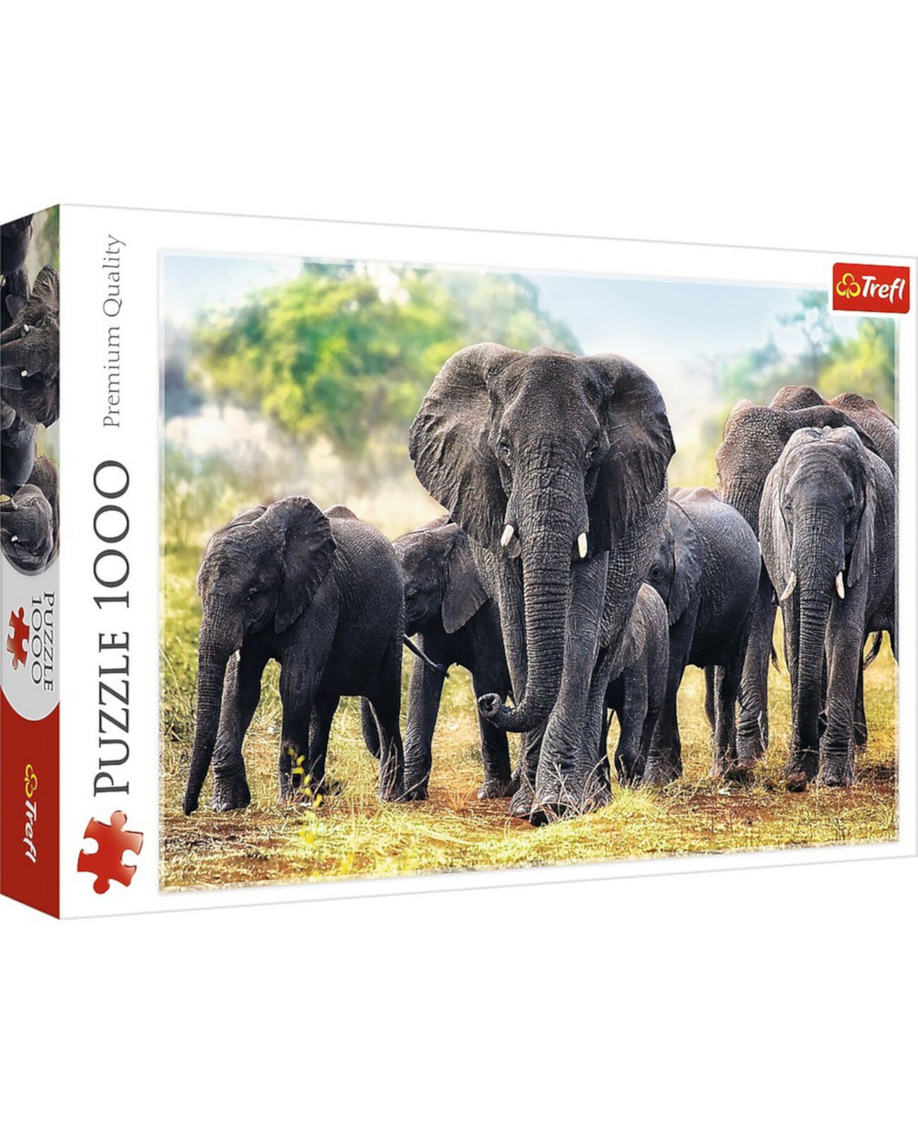 Пазл Африканские слоны, 1000 деталей Trefl