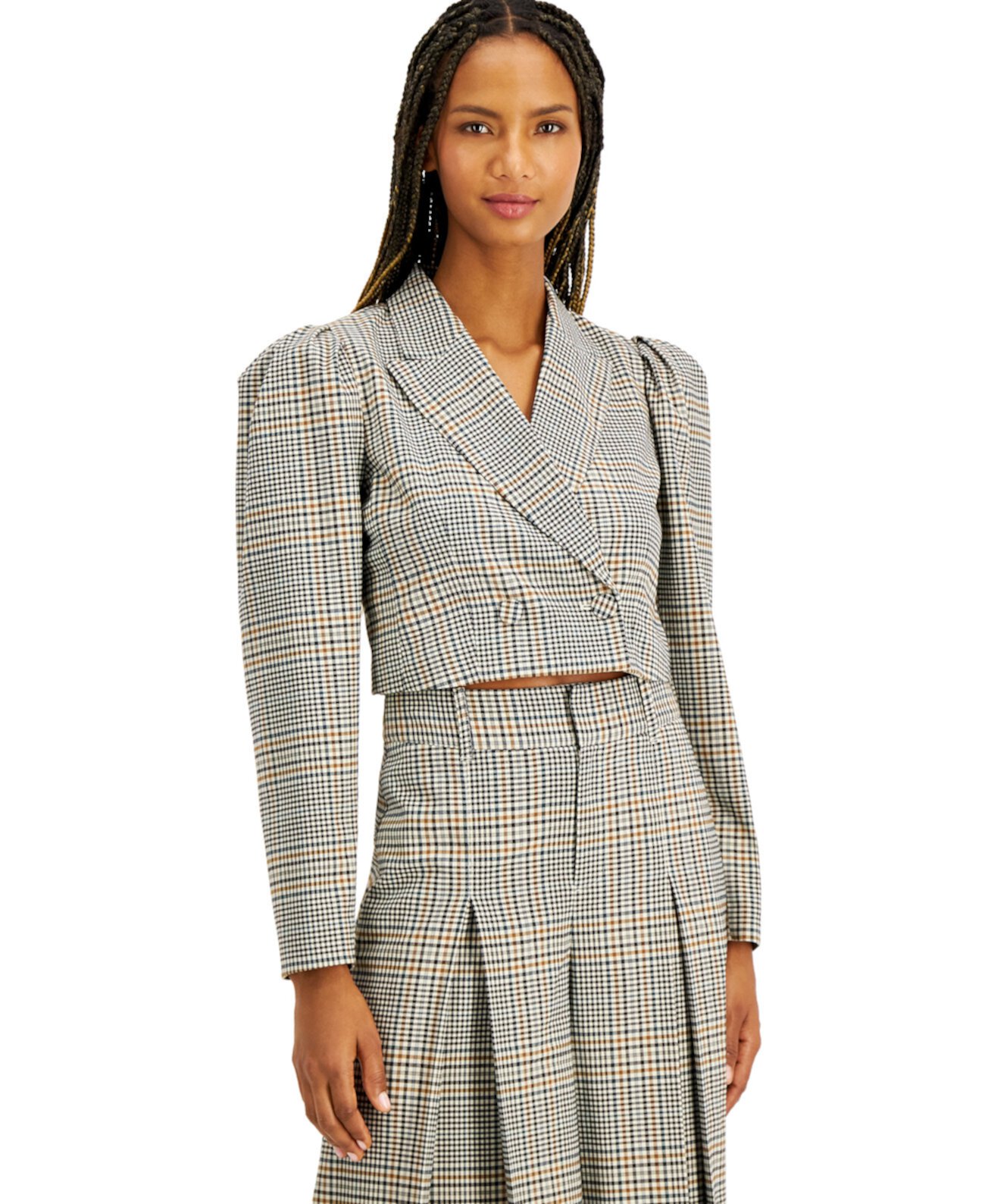 INC Plaid Cropped Jacket, Created for Macy's INC International Concepts