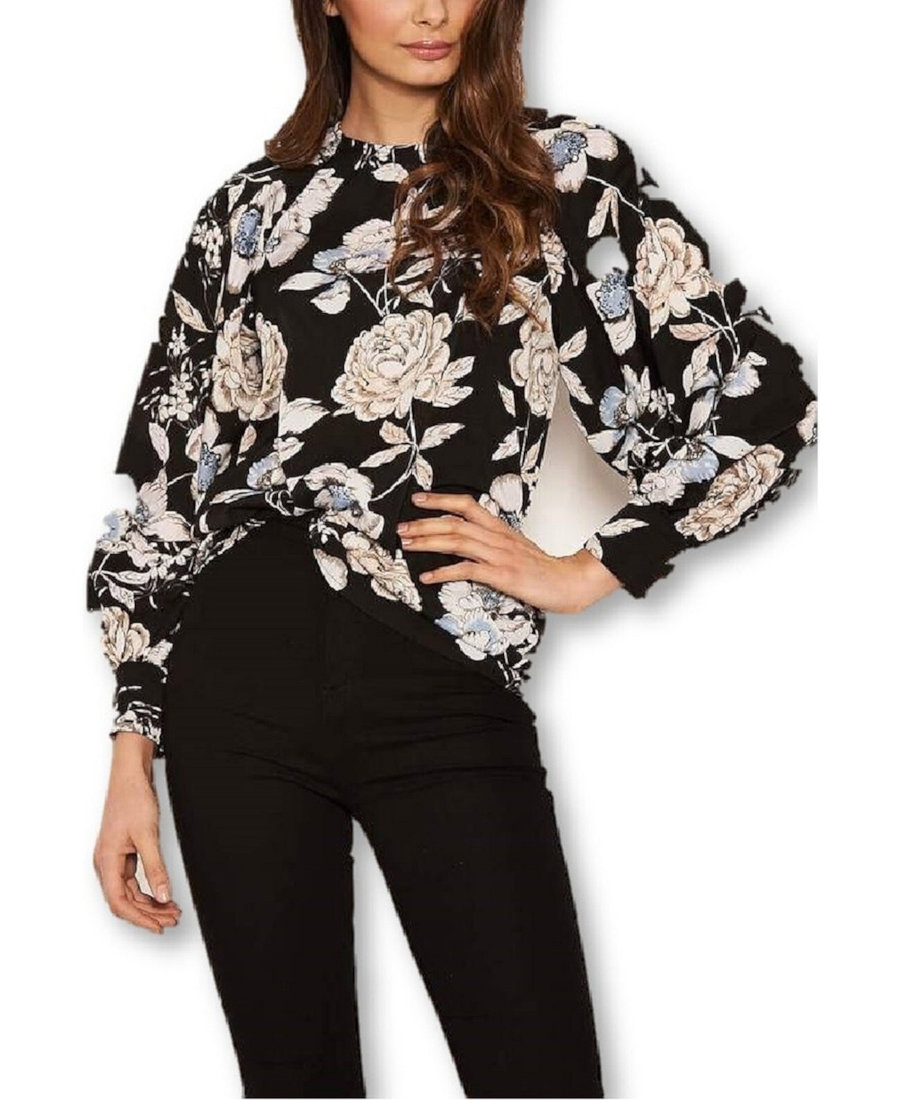 Женская блузка с широким рукавом с цветочным рисунком AX Paris