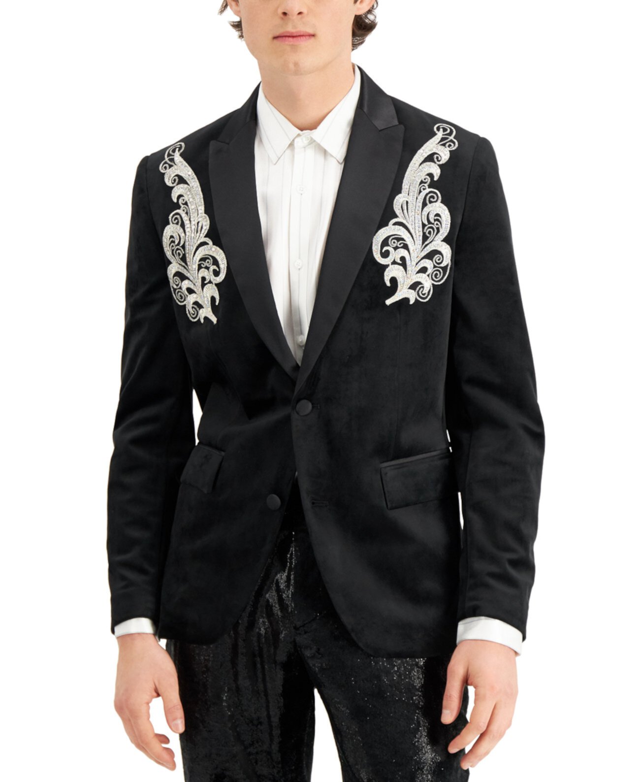 Мужской пиджак с вышивкой INC Spencer, созданный для Macy's INC International Concepts