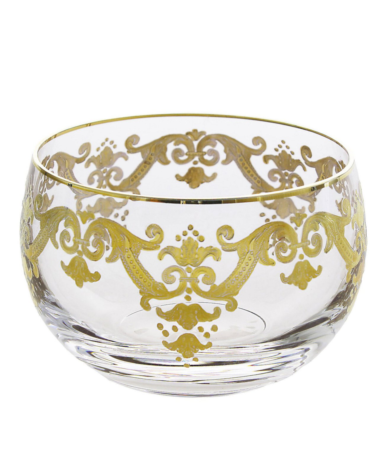 Маленькая стеклянная чаша с произведениями искусства из 24-каратного золота Classic Touch