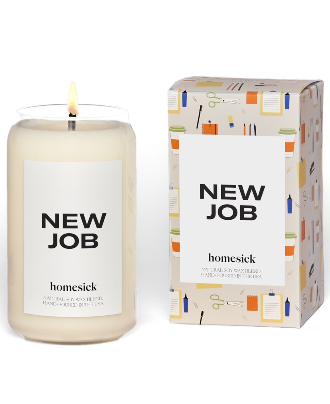 Свеча «New Job», аромат корицы и кожи, 13,75 унции. Homesick Candles