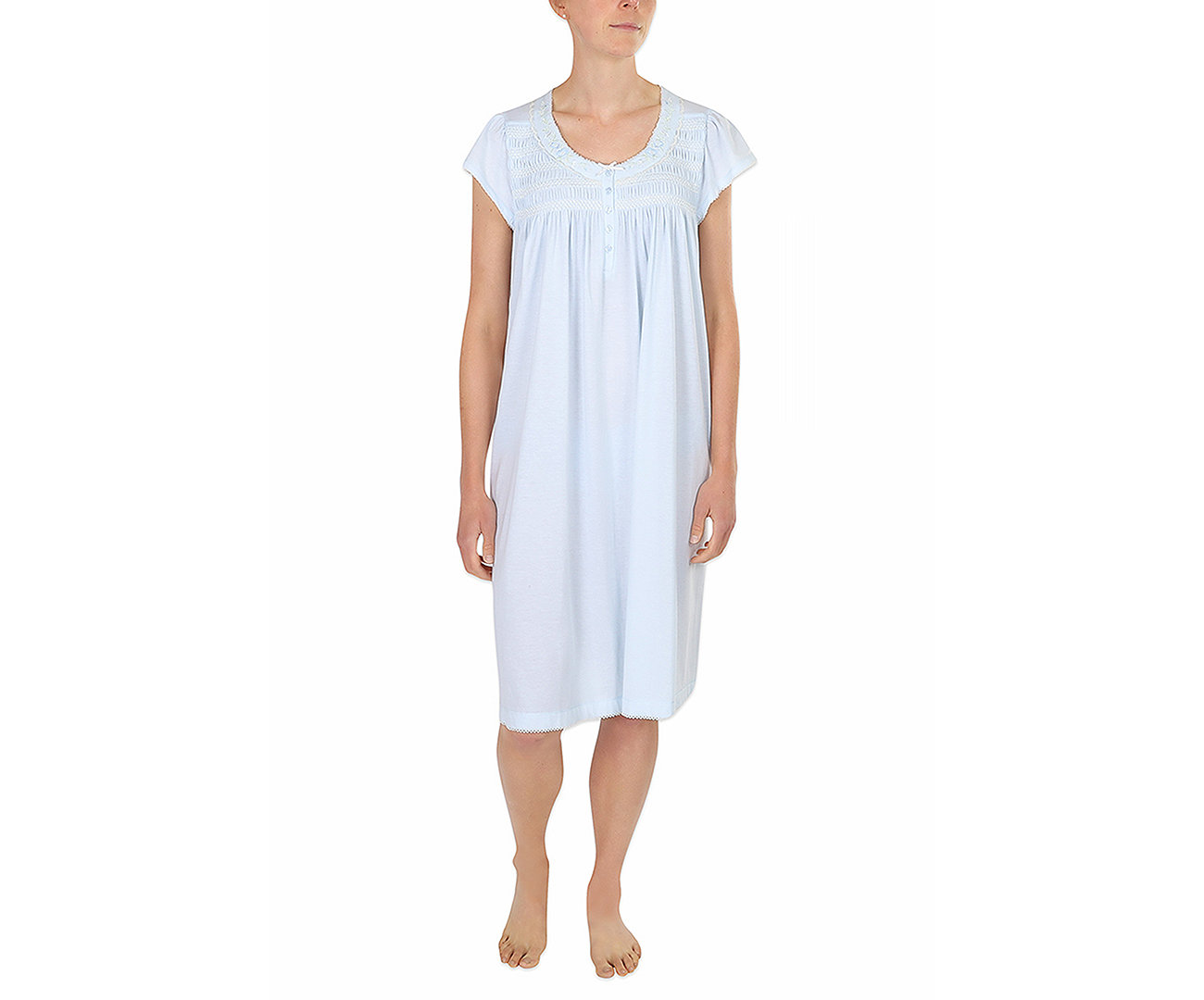 Smocked Knit Nightgown Miss Elaine