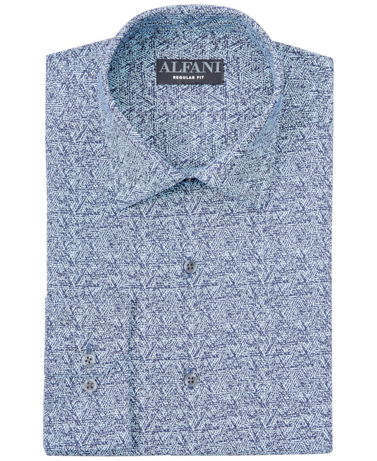 Мужская классическая / классическая классическая рубашка с треугольным текстурным принтом, создана для Macy's Alfani