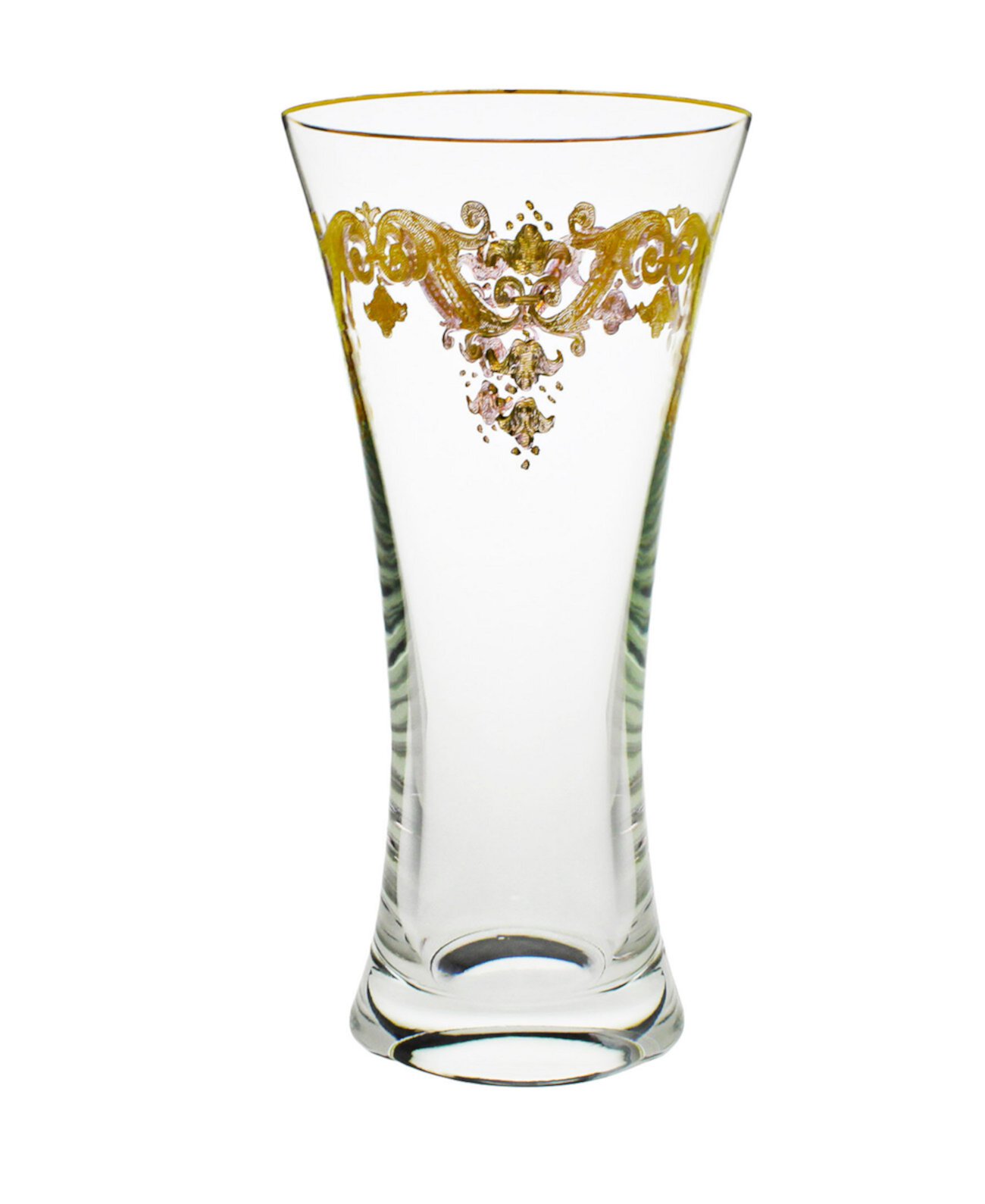 Centerpiece Vase with 24K Gold Artwork Classic Touch
