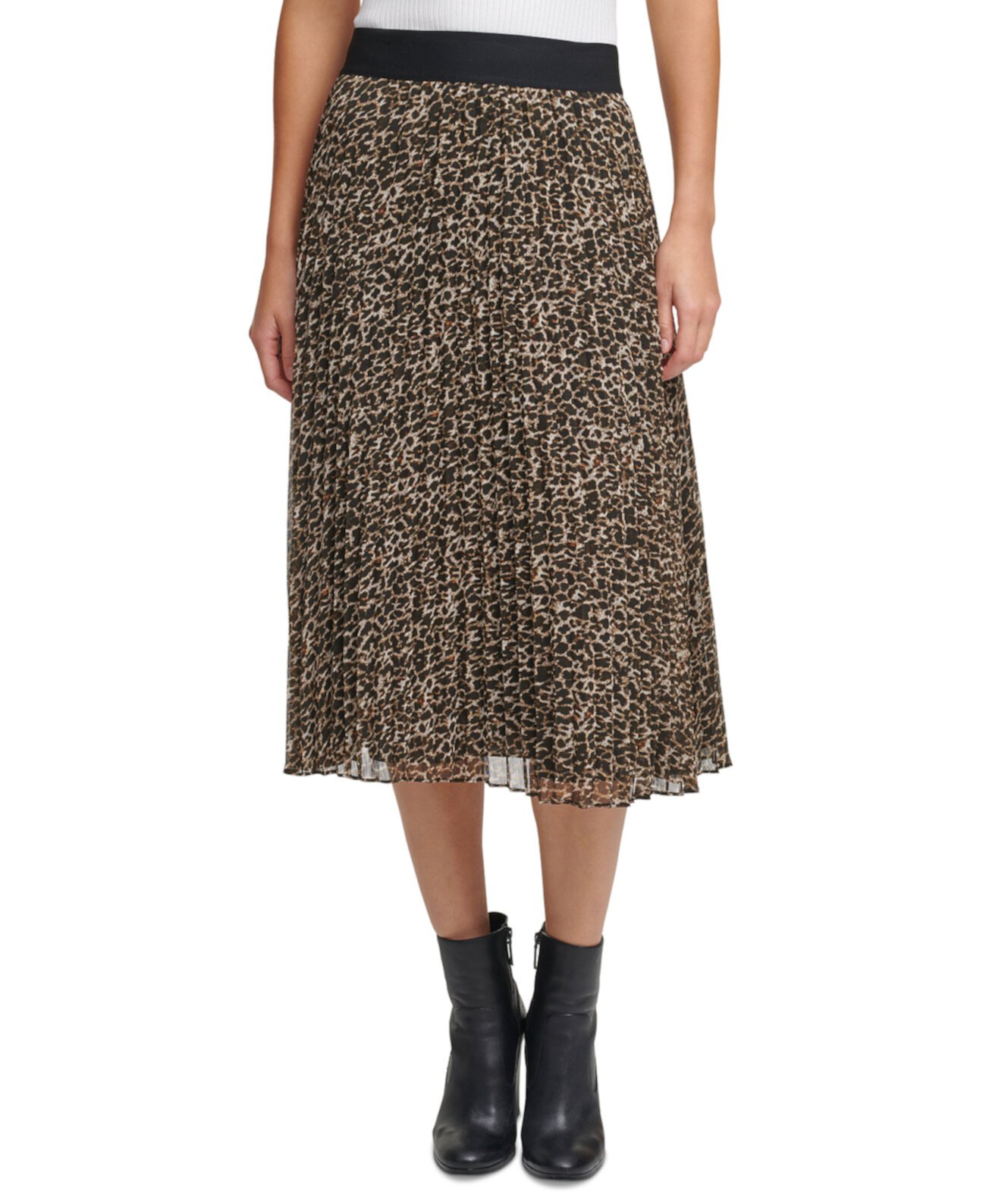 Printed Pleated Skirt DKNY