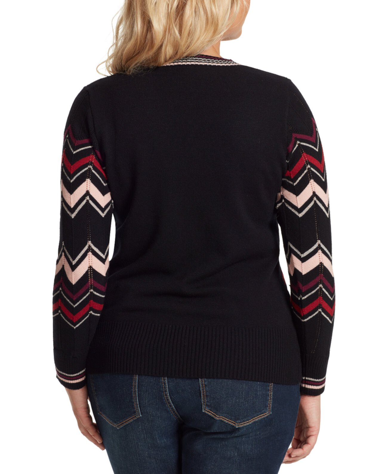 Модный свитер в полоску Marcelina больших размеров Jessica Simpson