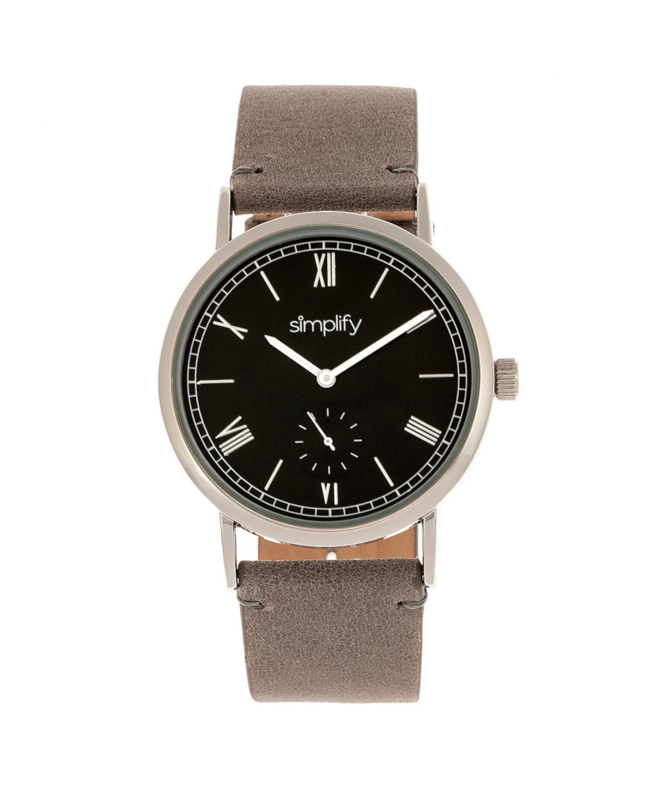 Кварц The 5100 черный циферблат, часы из натуральной угольной кожи 40 мм Simplify