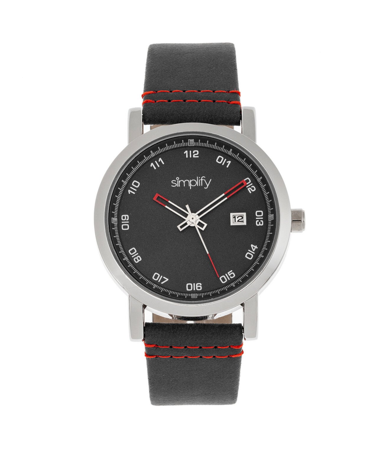 Quartz The 5300 Black Dial, часы из натуральной черной кожи 40 мм Simplify