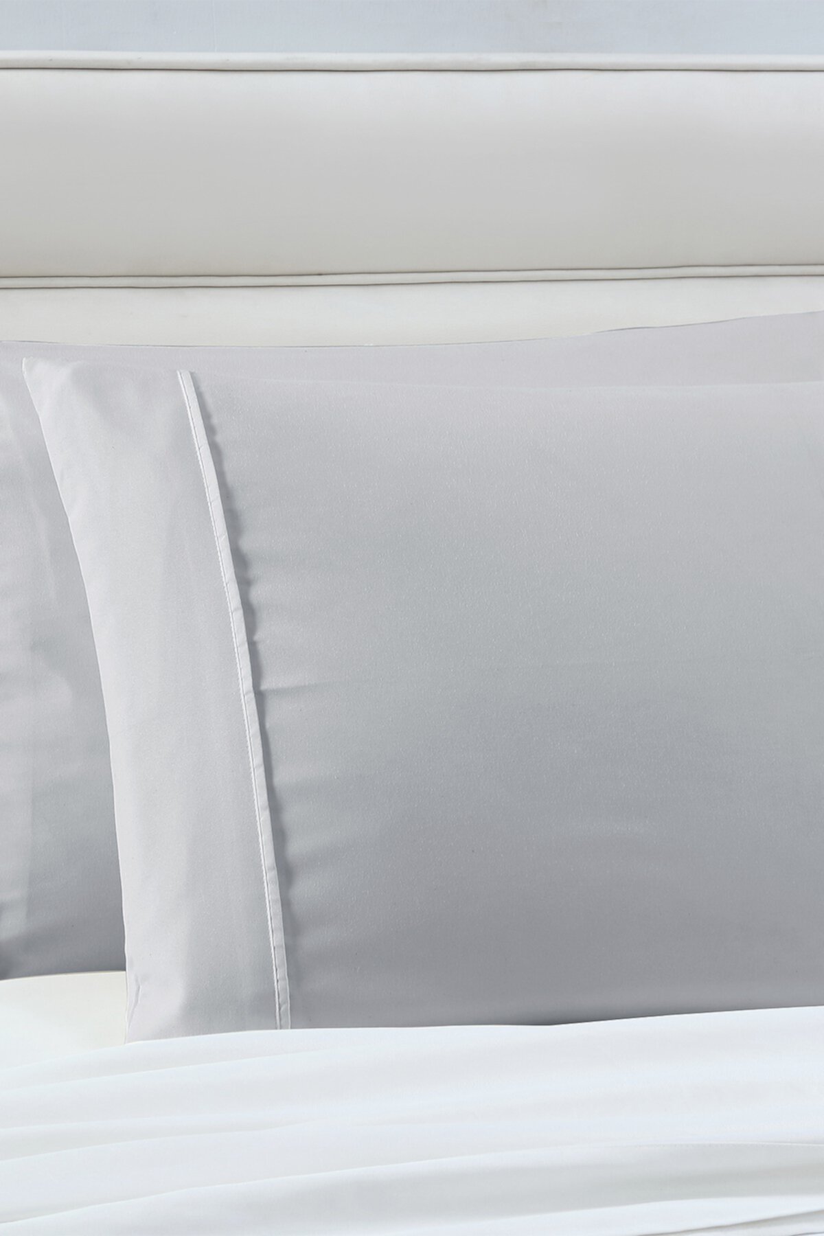 Manor Ridge Luxury 100 Gsm Brushed Microfiber Hypoallergenic Pillowcases - Set Of 2 - Silver - Standard Modern Threads