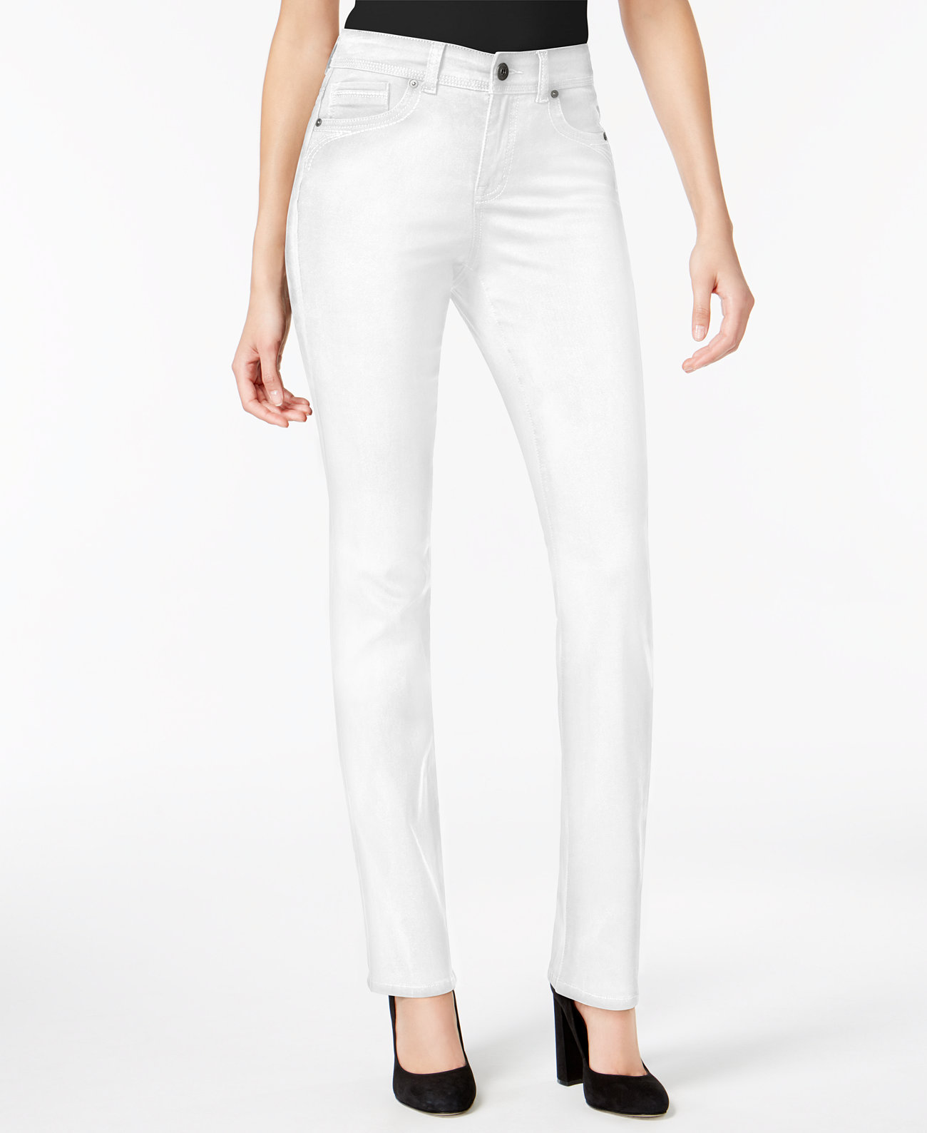 Прямые джинсы с контролем живота, созданные для Macy's Style & Co