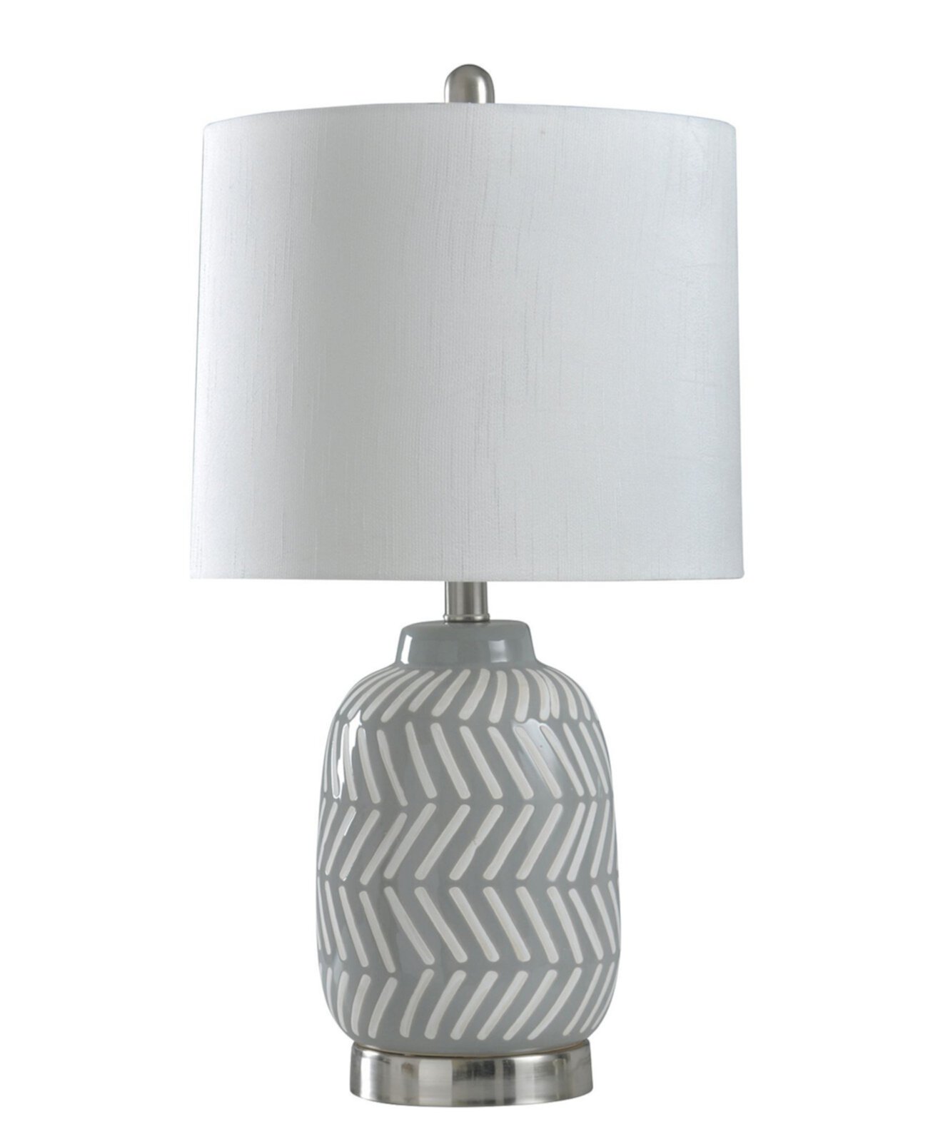 Настольная лампа из керамики и металла с круглым плафоном в твердом переплете StyleCraft Home Collection