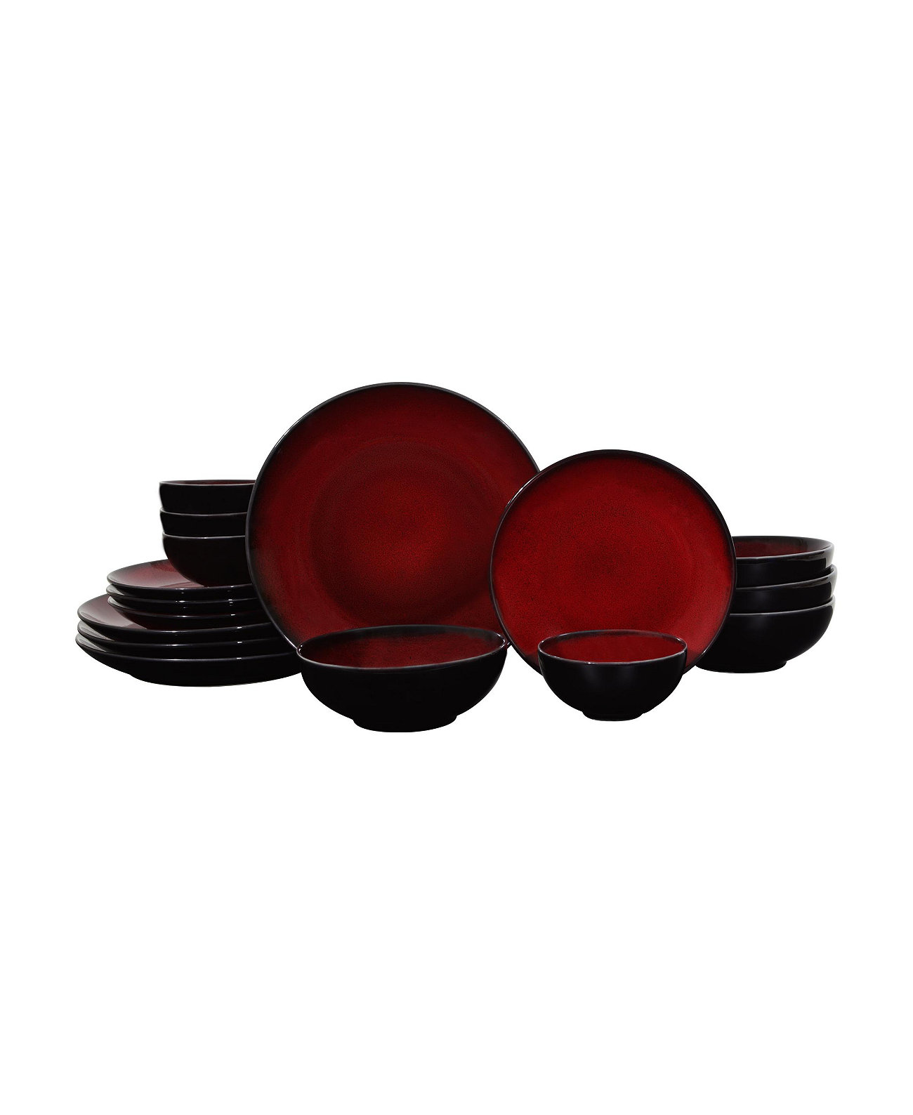 222 Пятый набор столовой посуды Soma Red из 16 предметов, сервиз для 4 человек Sango