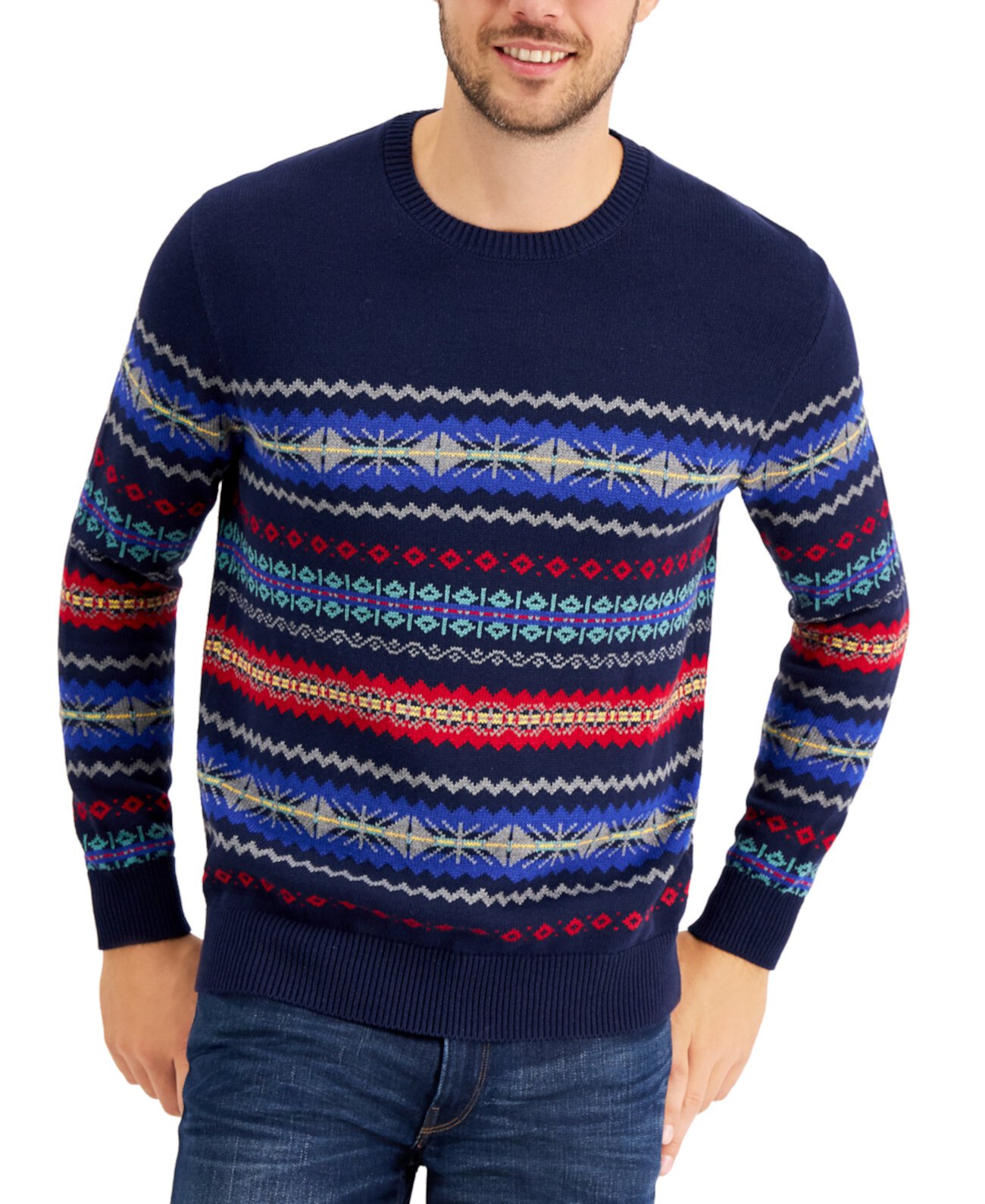 Синий свитер мужской. Navy Sweater. Джемпер Fairplay Lacost.