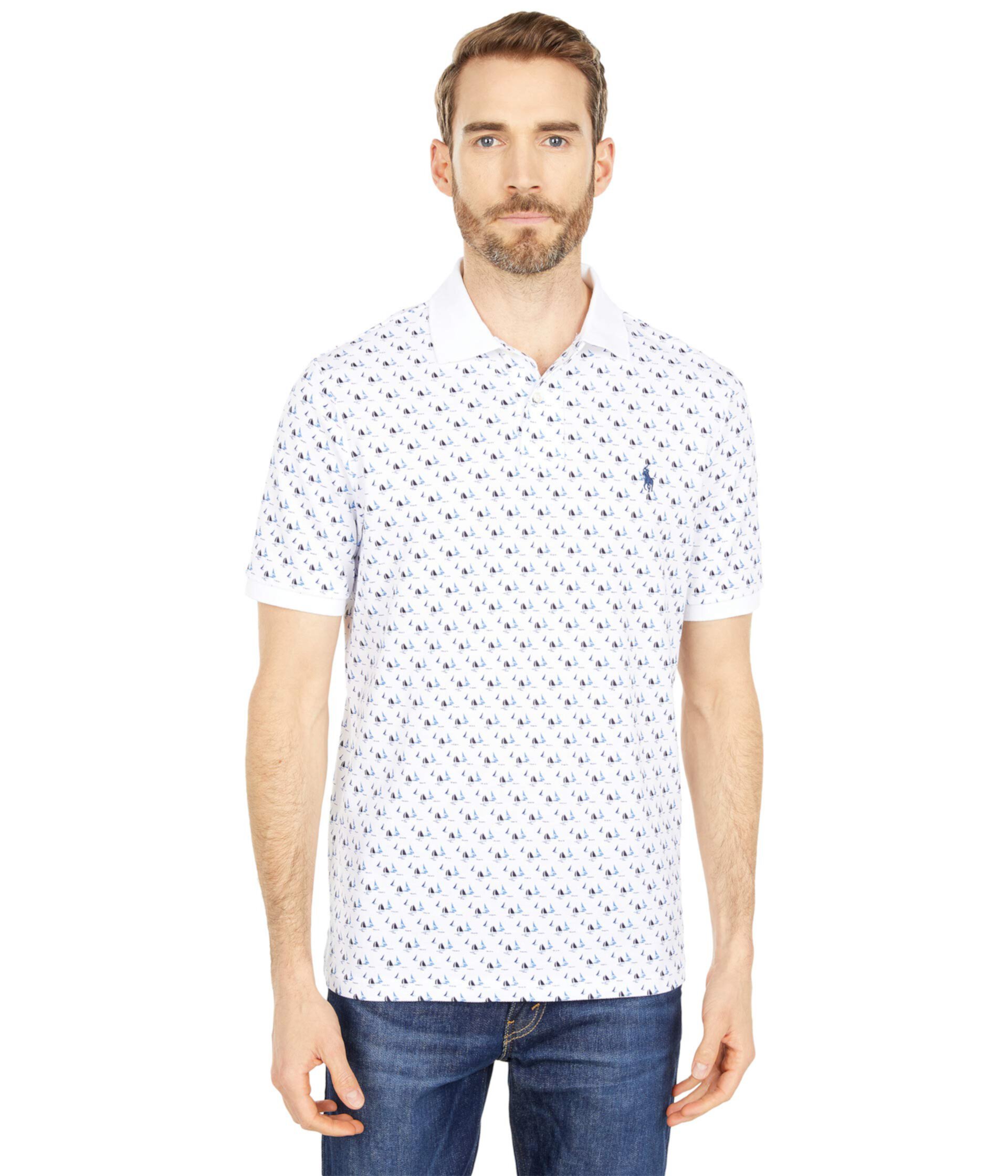 Классическая рубашка-поло из сетчатой ткани Ralph Lauren