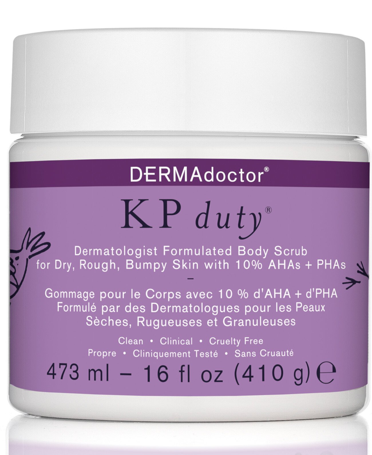 Скраб для тела KP Duty, разработанный дерматологами, для сухой, грубой, неровной кожи, 16 унций. DERMAdoctor