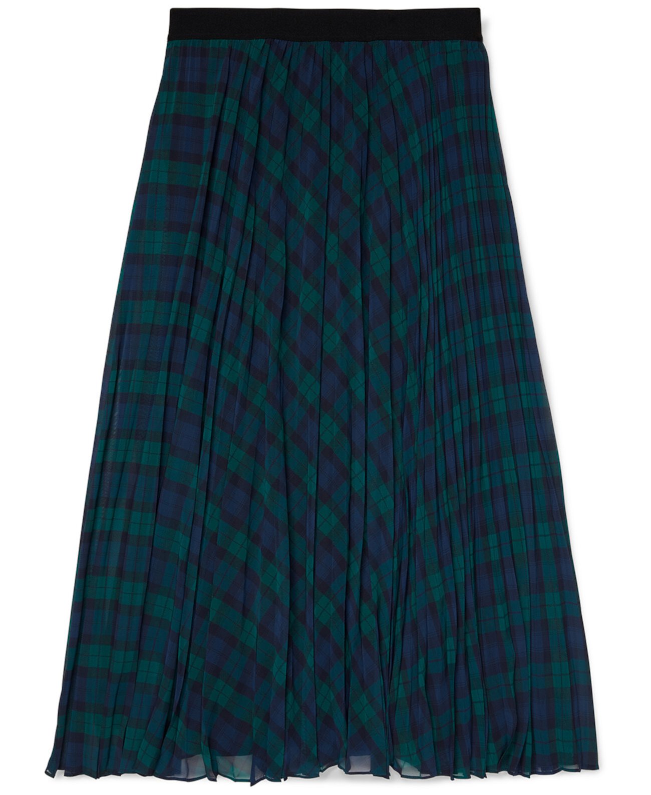 Women's Icon Tartan Pleated Midi Skirt with Pull-Up Loops Tommy Hilfiger