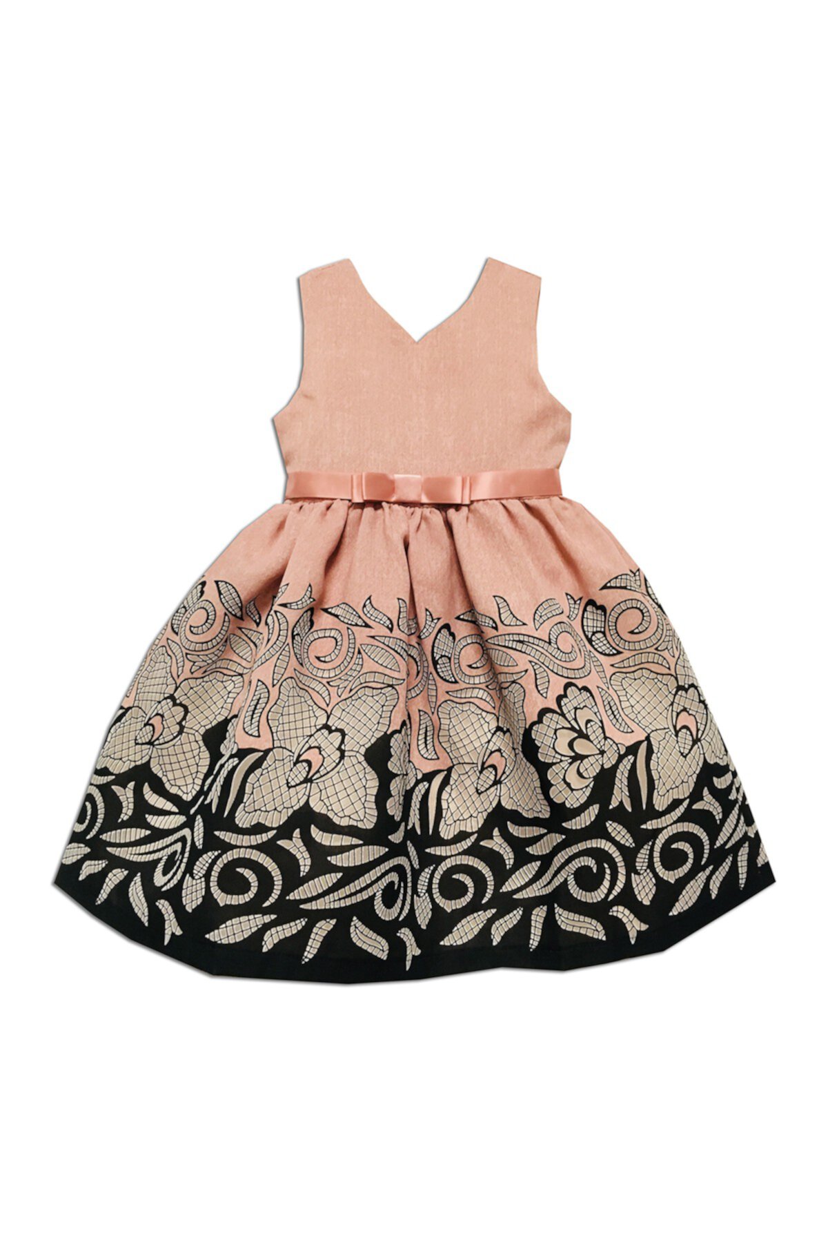 Floral Border Print Dress (Little Girls & Big Girls) Joe-Ella