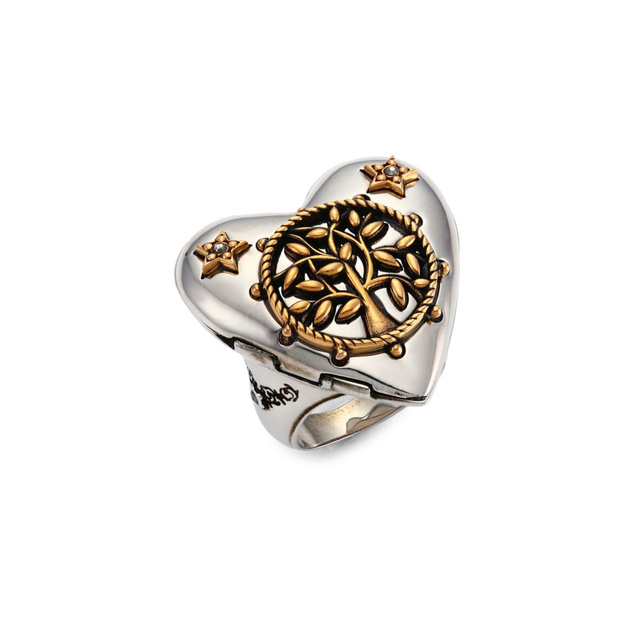 Кольцо-медальон в форме сердца Alexander McQueen