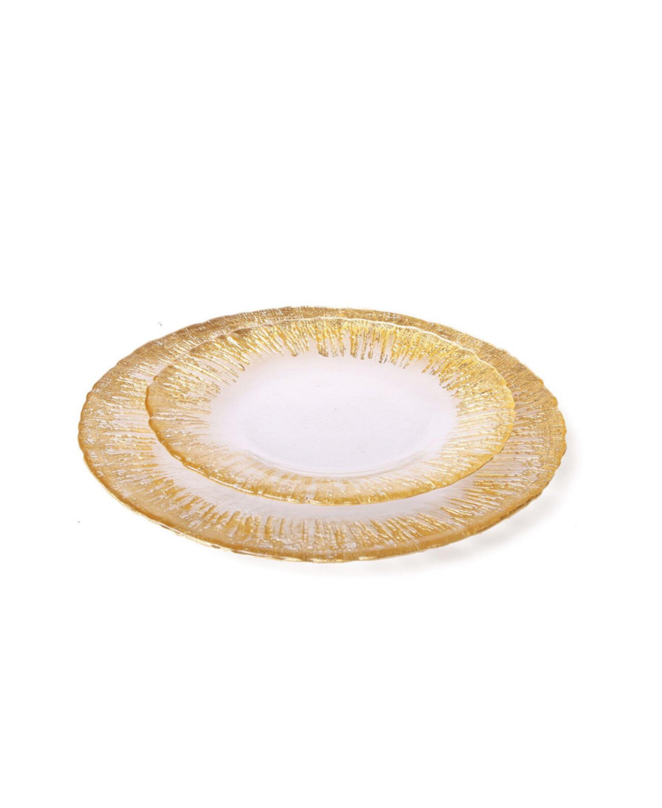 Набор из 4 тарелок с ярким золотым дизайном Classic Touch