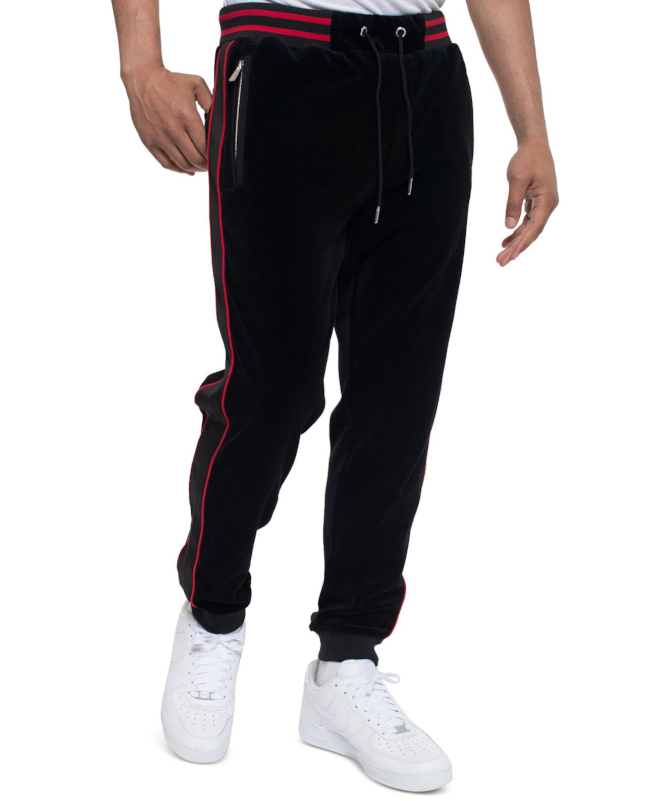 Velour Men's  Track Pant with Piping Sean John