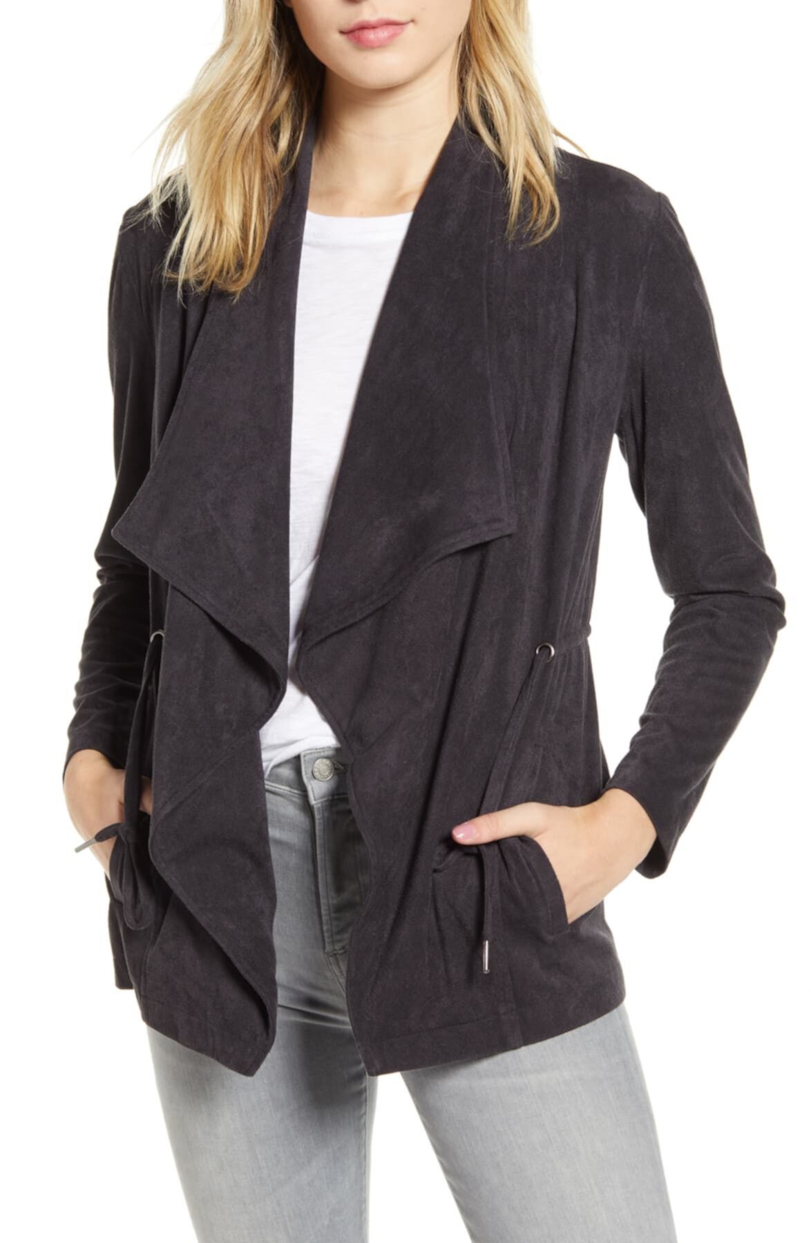 Naomi Faux Suede Wing Collar Jacket Cupcakes and Cashmere