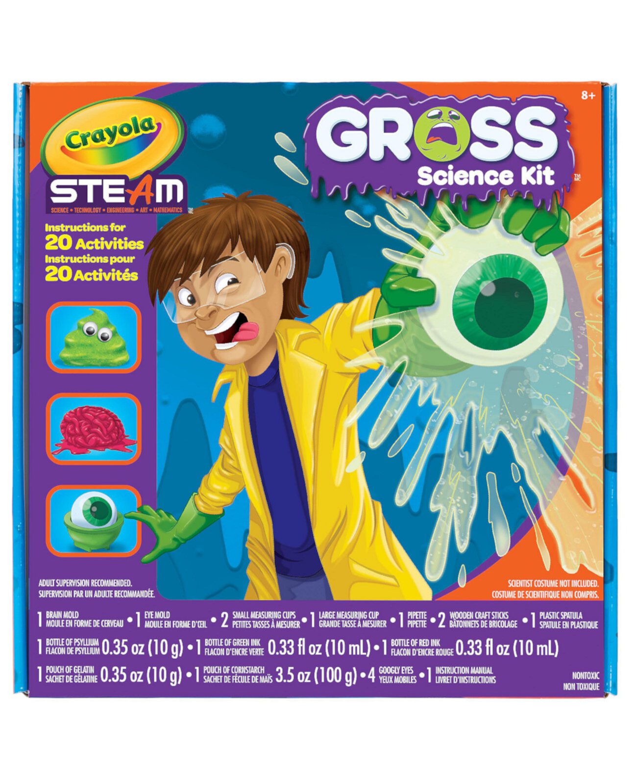 Gross Science Kit для детей, обучающая игрушка, подарок для детей, 7, 8, 9,10 Crayola